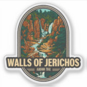 Natuurlijke schoonheid van de muren van Jerichos-A Sticker (Voorkant)