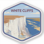 Natuurlijke schoonheid van de witte kliffen van Ep Sticker (Voorkant)