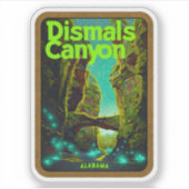 Natuurlijke schoonheid van Dismales Canyon-Alabama Sticker (Voorkant)