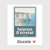 Natuurlijke schoonheid van Falaises D'Etretat-Fran Sticker (Vel)