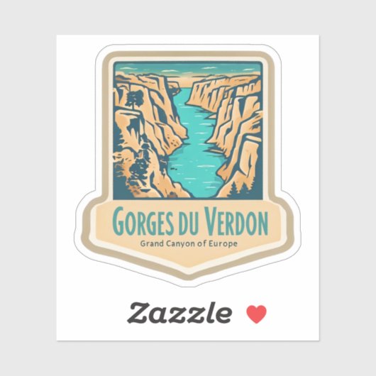 Natuurlijke schoonheid van Gorges du Verdon-France Sticker (Vel)