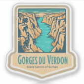 Natuurlijke schoonheid van Gorges du Verdon-France Sticker (Voorkant)