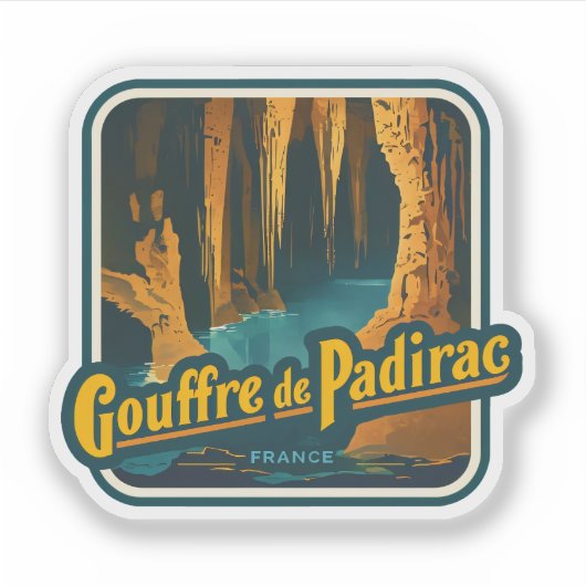 Natuurlijke schoonheid van Gouffre de Padirac-Fran Sticker (Voorkant)