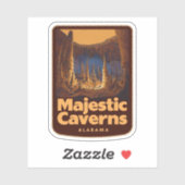 Natuurlijke schoonheid van Majestic Caverns-Alabam Sticker (Vel)