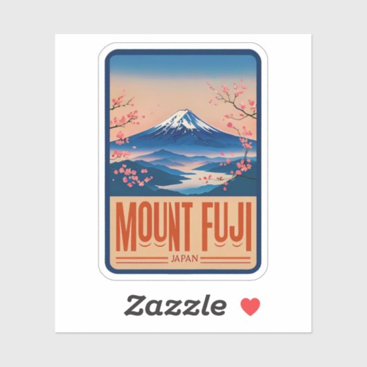 Natuurlijke schoonheid van Mount Fuji-Japan Sticker (Vel)