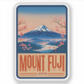 Natuurlijke schoonheid van Mount Fuji-Japan Sticker (Voorkant)