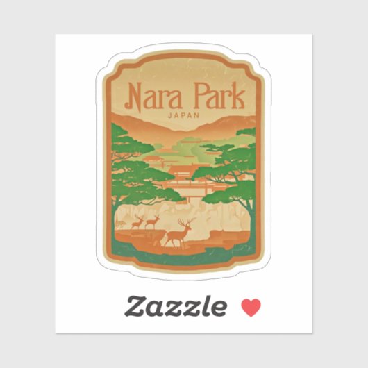 Natuurlijke schoonheid van Nara Park-Japan Sticker (Vel)