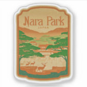 Natuurlijke schoonheid van Nara Park-Japan Sticker (Voorkant)