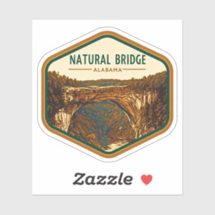 Natuurlijke schoonheid van Natural Bridge-Alabama Sticker