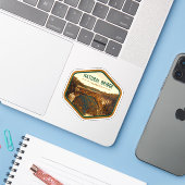 Natuurlijke schoonheid van Natural Bridge-Alabama Sticker (Laptop met iPhone)