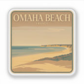 Natuurlijke schoonheid van Omaha Beach-Frankrijk Sticker (Voorkant)