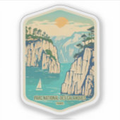 Natuurlijke schoonheid van Parc National des Calan Sticker (Voorkant)