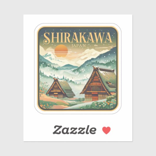 Natuurlijke schoonheid van Shirakawa-Japan Sticker (Vel)
