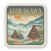 Natuurlijke schoonheid van Shirakawa-Japan Sticker (Voorkant)