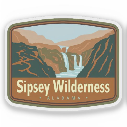 Natuurlijke schoonheid van Sipsey Wilderness-Alaba Sticker (Voorkant)