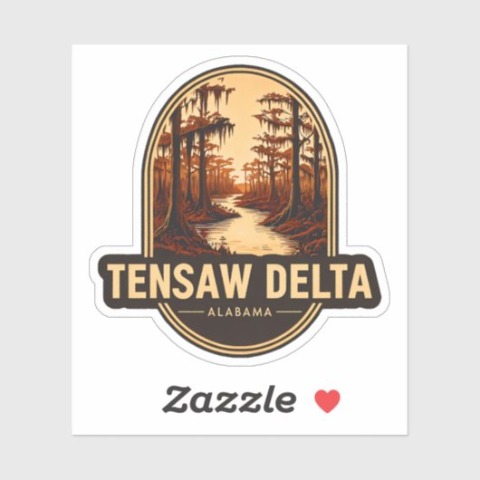 Natuurlijke schoonheid van Tensaw Delta-Alabama Sticker (Vel)