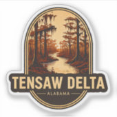 Natuurlijke schoonheid van Tensaw Delta-Alabama Sticker (Voorkant)