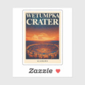 Natuurlijke schoonheid van Wetumpka Crater-Alabama Sticker (Vel)