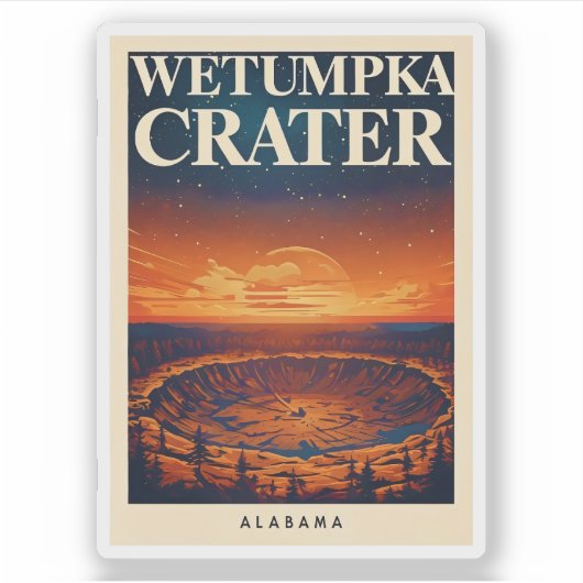 Natuurlijke schoonheid van Wetumpka Crater-Alabama Sticker (Voorkant)