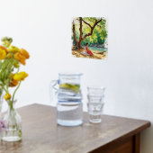 Natuurlijke schoonheid vrouw op rivier bang folie afdrukken (Laag (Keuken))