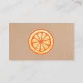 Natuurlijke schoonmaakdienst Oranje spons Visitekaartje (Achterkant)