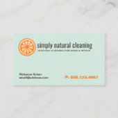 Natuurlijke schoonmaakdienst Oranje spons Visitekaartje (Voorkant)