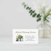 Natuurlijke schoonmaakdiensten voor woningen visitekaartje (Staand voorkant)