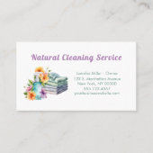 Natuurlijke schoonmaakdiensten voor woningen visitekaartje (Voorkant)