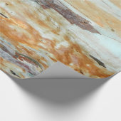 Natuurlijke schors, kleurrijk sinaasappel en grijs cadeaupapier (Hoek)