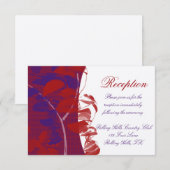 Natuurlijke Silhouetten: Rood en Paarse Bladontwer Kaart (Voorkant / Achterkant)