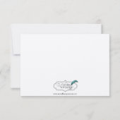 Natuurlijke Silhouetten: Rood en Paarse Bladontwer Kaart (Achterkant)