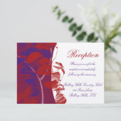 Natuurlijke Silhouetten: Rood en Paarse Bladontwer Kaart (Staand voorkant)