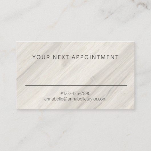 Natuurlijke Spa naam Afspraakkaart Afsprakenkaartje (Achterkant)