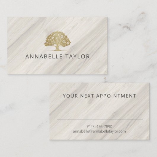 Natuurlijke Spa naam Afspraakkaart Afsprakenkaartje (Voorkant / Achterkant)