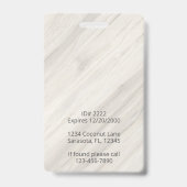 Natuurlijke Spa naam Badge (Achterkant)