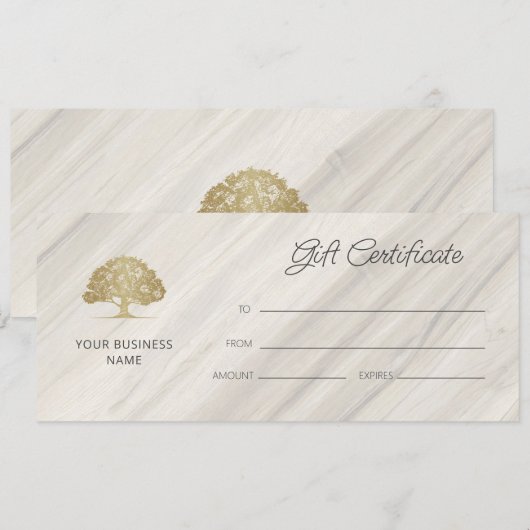 Natuurlijke Spa naam Cadeaubon (Voorkant / Achterkant)