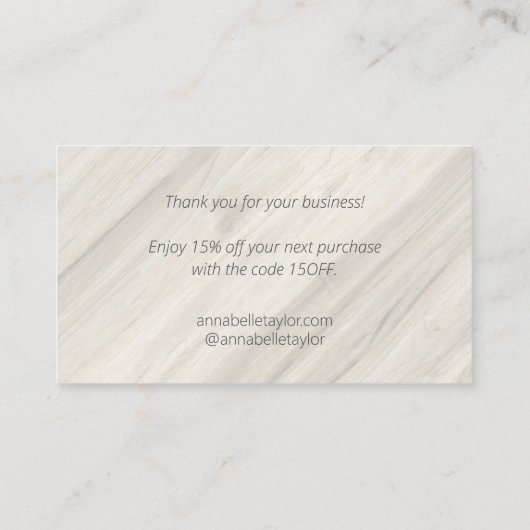 Natuurlijke Spa naam dank u Kortingskaartje (Achterkant)