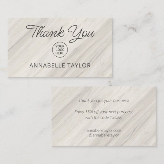 Natuurlijke Spa naam dank u Kortingskaartje (Voorkant / Achterkant)