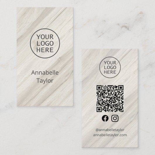 Natuurlijke Spa naam Sociale Media Visitekaartje (Voorkant / Achterkant)