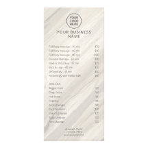 Natuurlijke Spa Salon Prijslijst Rack Card