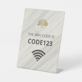 Natuurlijke Spa WiFi-code QR Reclamebord Met Voetstuk