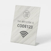 Natuurlijke Spa Wifi Code QR Reclamebord Met Voetstuk (Voorkant)
