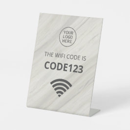Natuurlijke Spa Wifi Code QR Reclamebord Met Voetstuk
