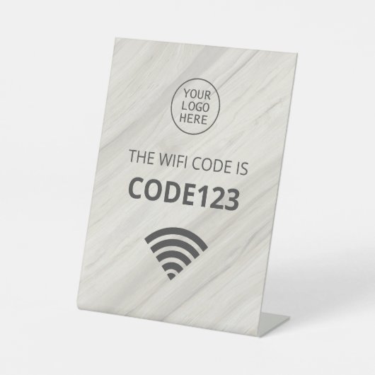 Natuurlijke Spa Wifi Code QR Reclamebord Met Voetstuk (Voorkant)