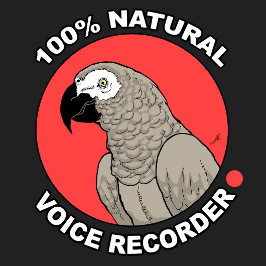 natuurlijke spraakrecorder t-shirt