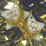 Natuurlijke staartroep keramisch ornament<br><div class="desc">Maak een Wish op een Starfish! Voor Mermaids en Beach Lovers is dit keepaardse ornament een wens die uitkomt.  tekst. Dit afbeelding is de originele Beach foto van JLW_PHOTOGRAPHY.</div>