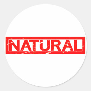 Natuurlijke stempel ronde sticker