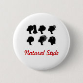 Natuurlijke stijl ronde button 5,7 cm (Voorkant)