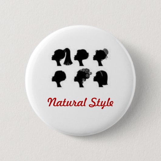 Natuurlijke stijl ronde button 5,7 cm (Voorkant)