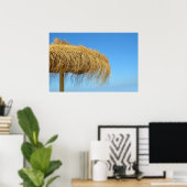Natuurlijke strand paraplu poster (Thuiskantoor)